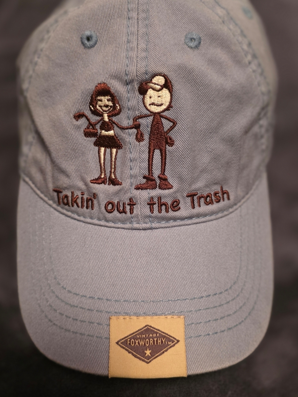 Foxworthy 'Takin' Out the Trash' Embroidered Light Blue Cap